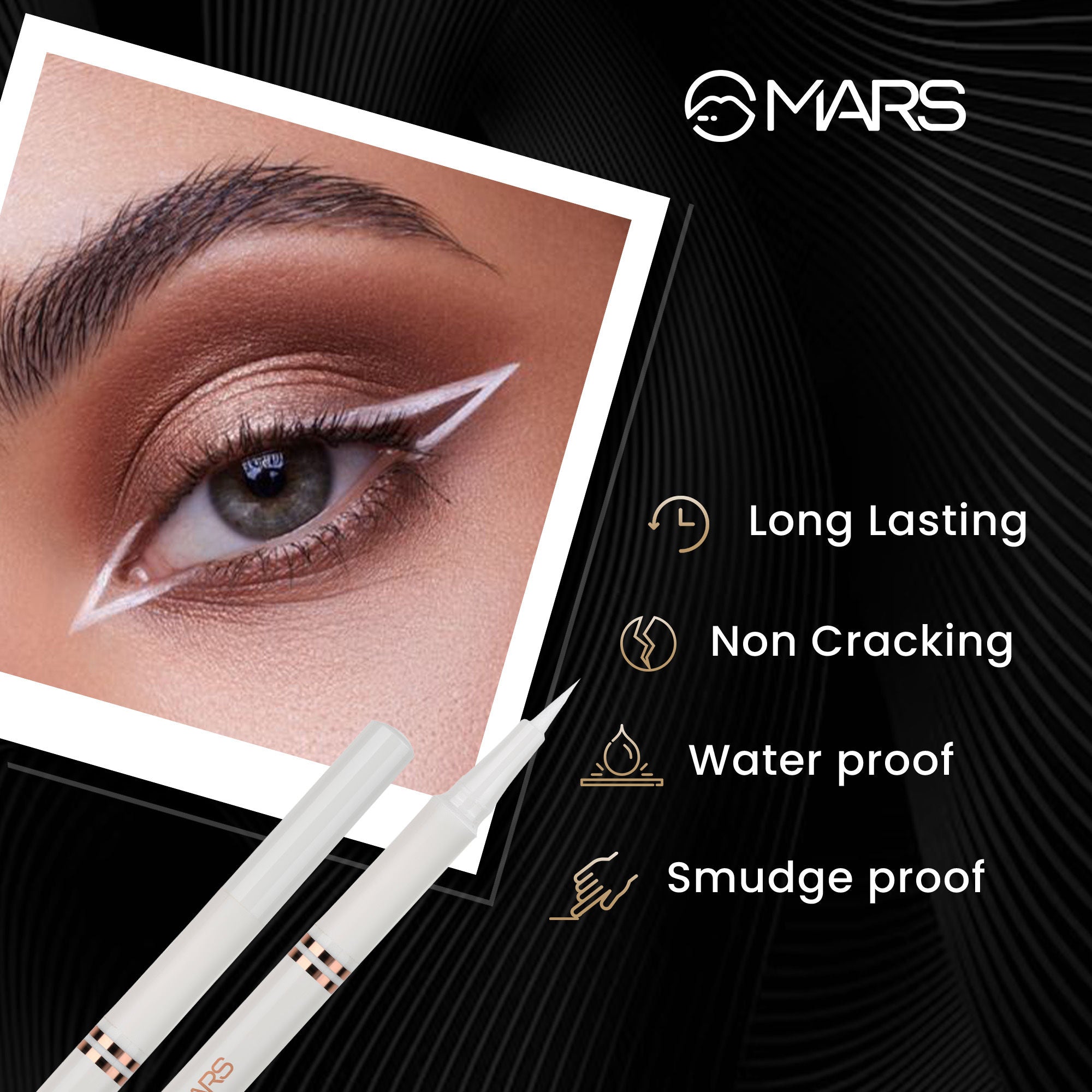 MARS Cosmetics Liquid Pen Eyeliner - White - Distacart