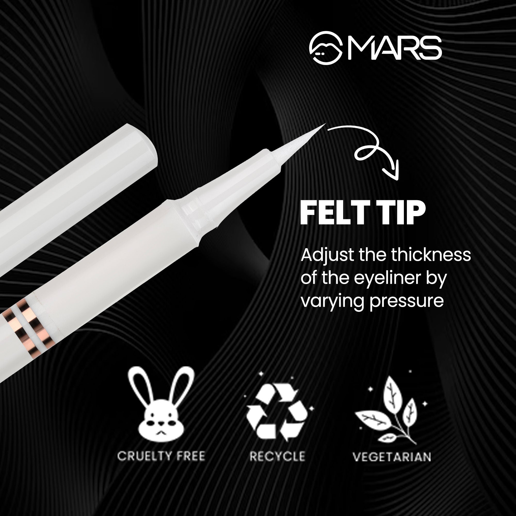 MARS Cosmetics Liquid Pen Eyeliner - White - Distacart