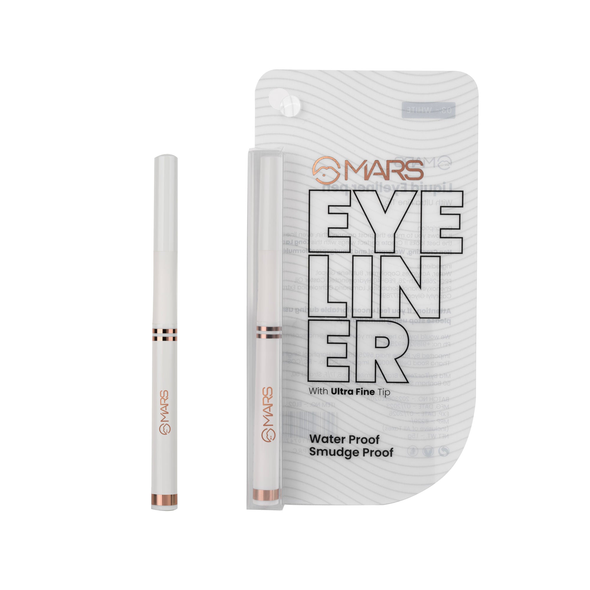 MARS Cosmetics Liquid Pen Eyeliner - White - Distacart