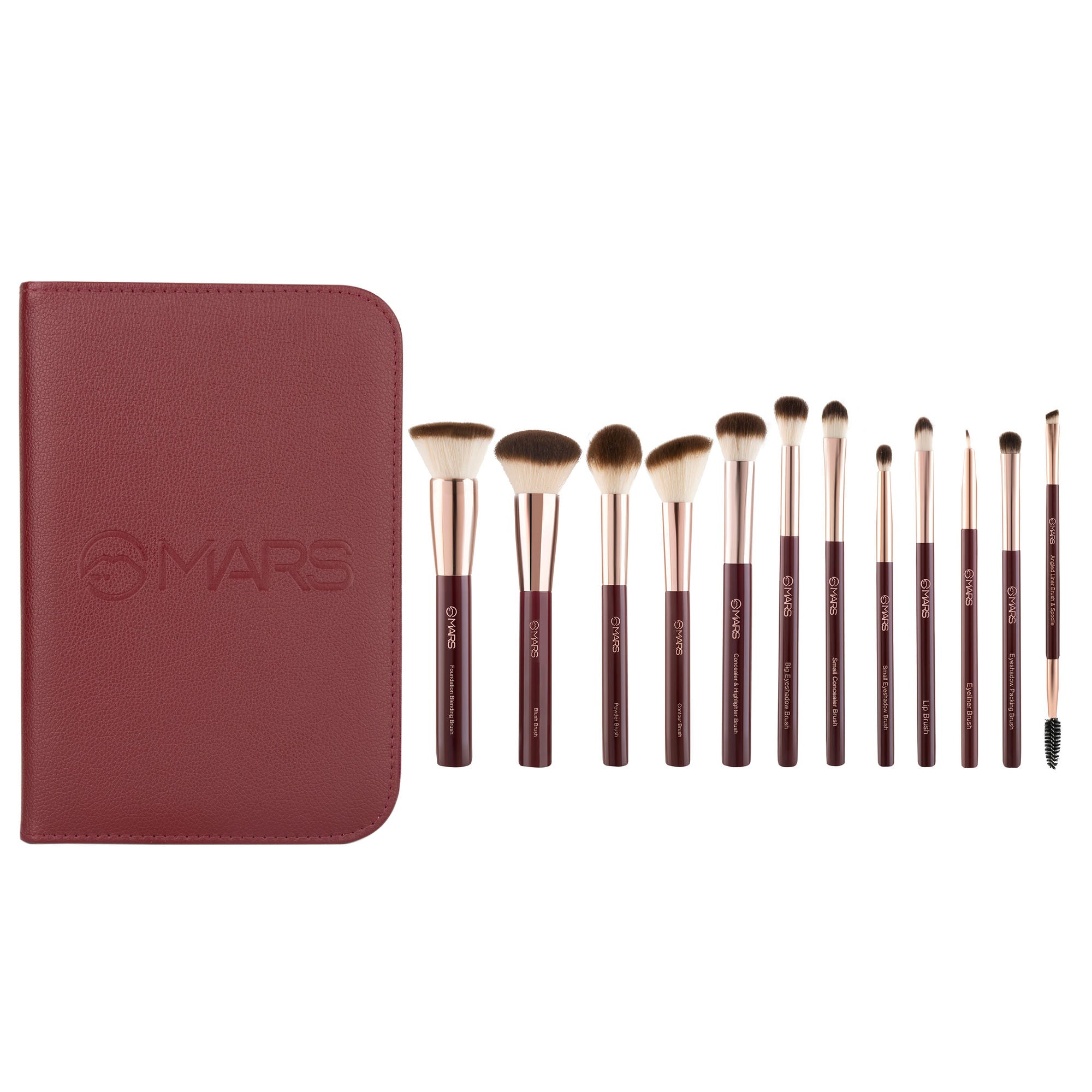 MARS Cosmetics Professional Makeup Brush - Set Of 12