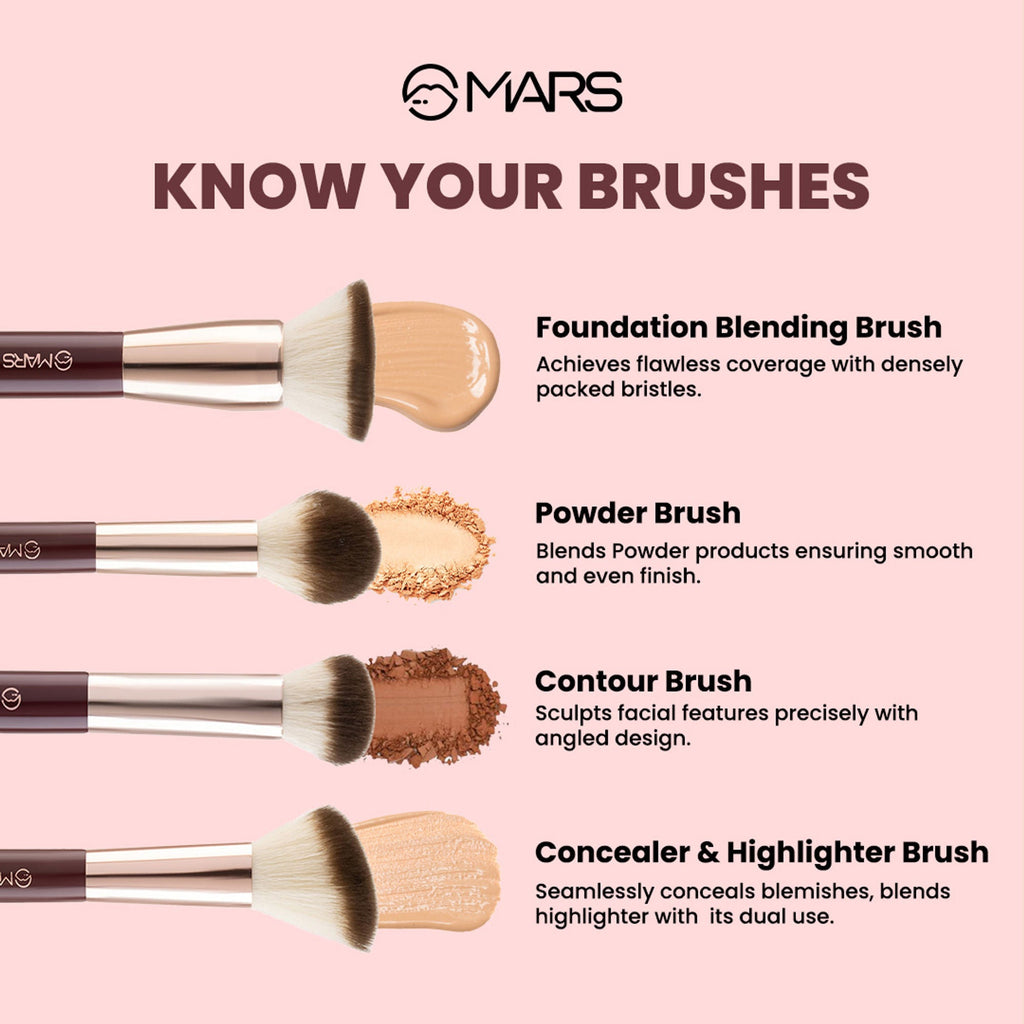 MARS Cosmetics Professional Makeup Brush - Set Of 12