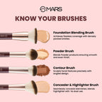 MARS Cosmetics Professional Makeup Brush - Set Of 12