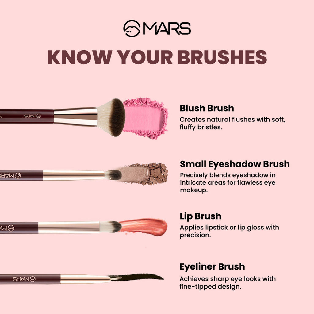 MARS Cosmetics Professional Makeup Brush - Set Of 12