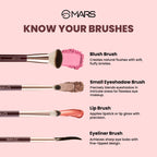 MARS Cosmetics Professional Makeup Brush - Set Of 12