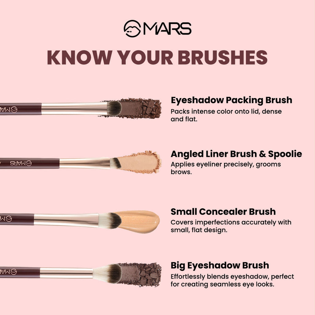 MARS Cosmetics Professional Makeup Brush - Set Of 12