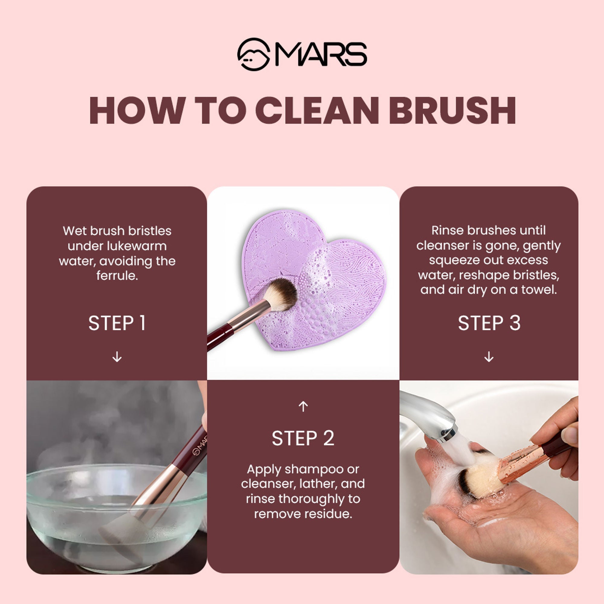 MARS Cosmetics Professional Makeup Brush - Set Of 12