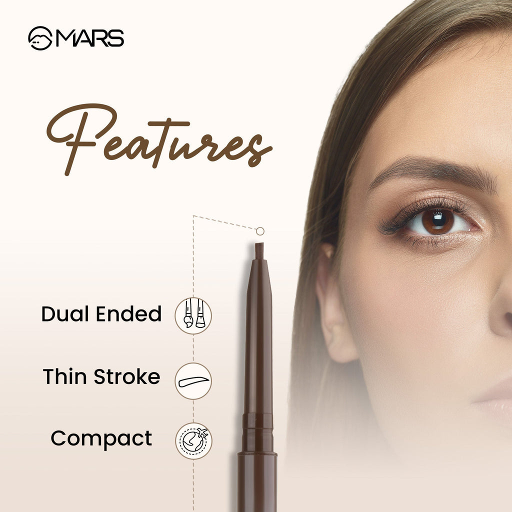 MARS Cosmetics Oh Brow Eyebrow Pencil - Black - Distacart
