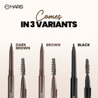 MARS Cosmetics Oh Brow Eyebrow Pencil - Black - Distacart