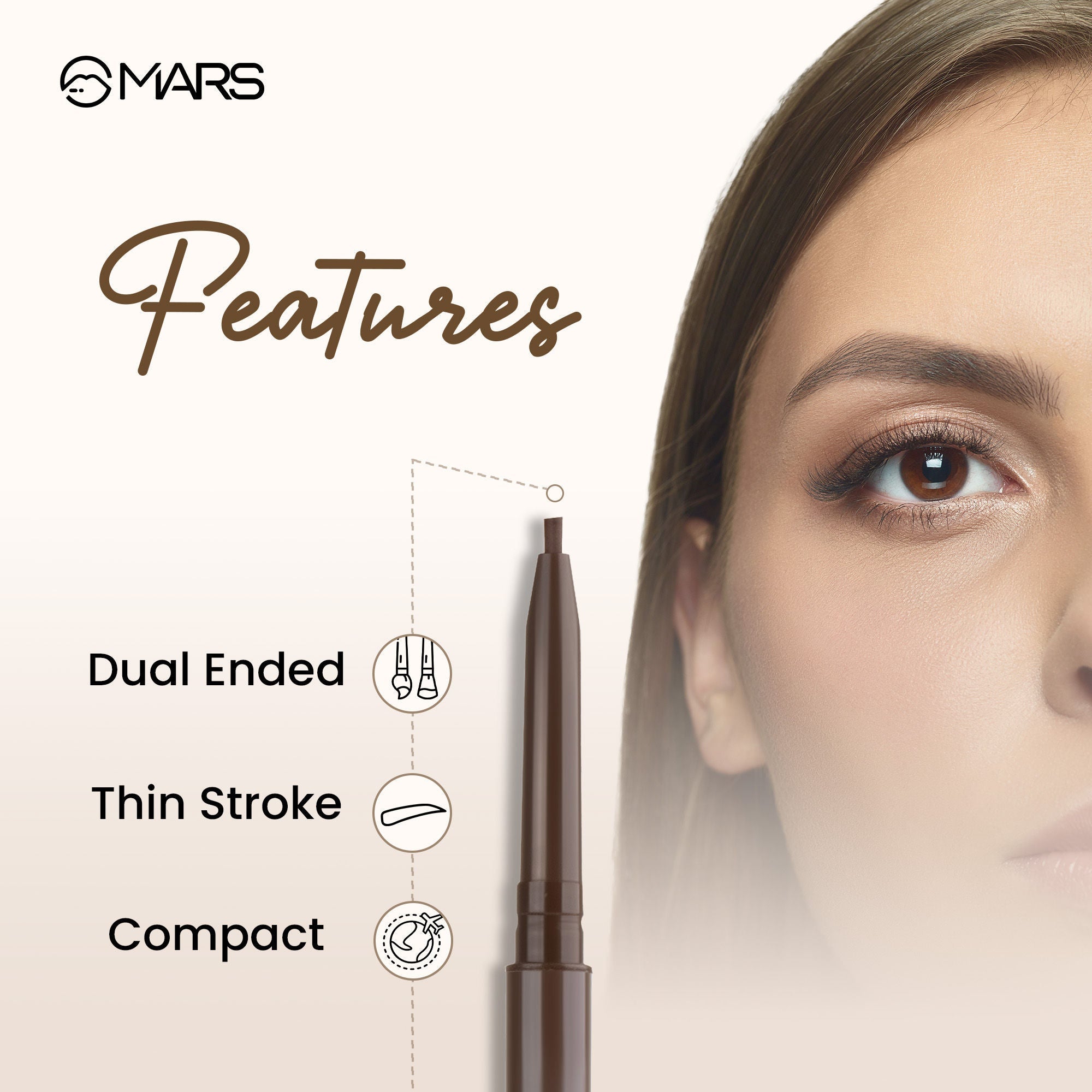 MARS Cosmetics Oh Brow Eyebrow Pencil - Brown - Distacart