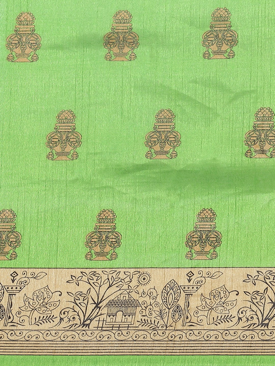 Saree Mall Green & Beige Printed Saree - Distacart