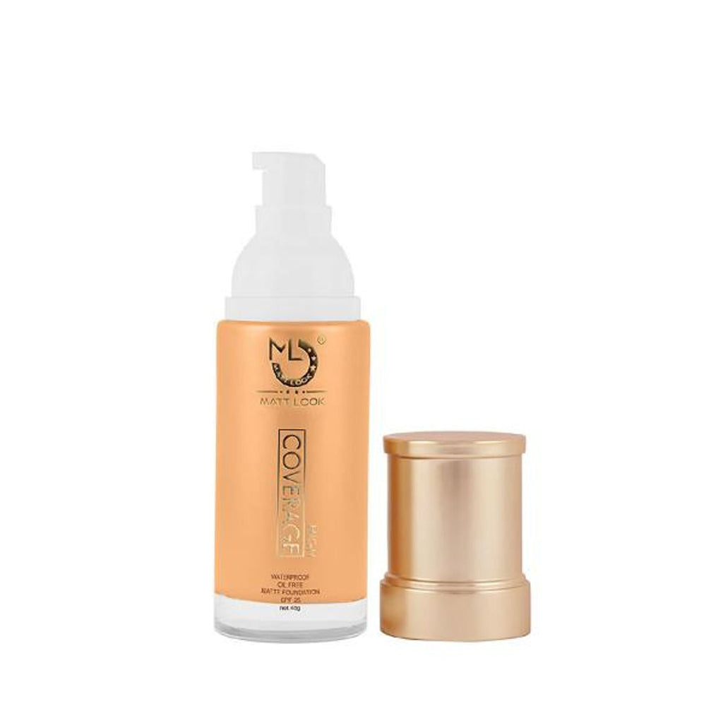 Matt Look High Coverage Waterproof Oil Free Matte SPF 25 Foundation - Beige