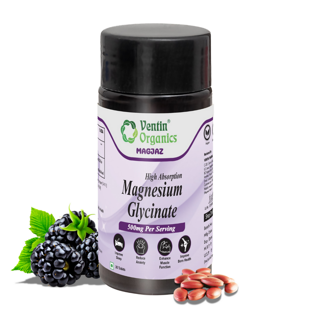 Ventin Organics Magjaz Magnesium Glycinate Tablets