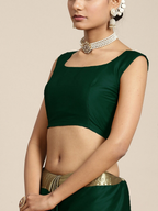 Saree Mall Green & Maroon Zari Silk Blend Uppada Sarees - Distacart