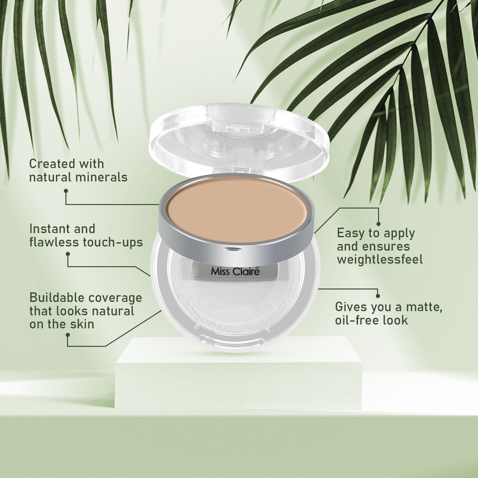 Miss Claire Natural Mineral Compact Powder - 33