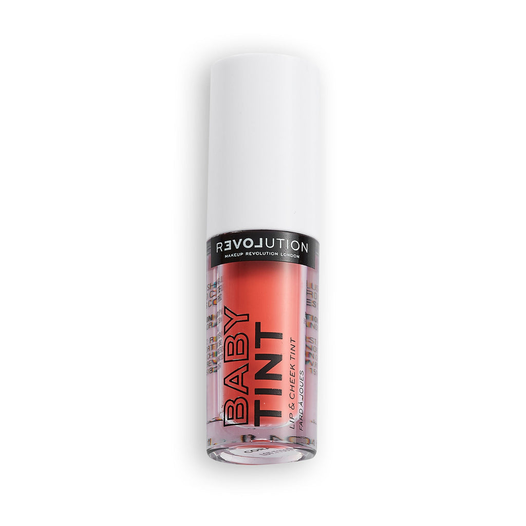 Makeup Revolution Relove Baby Lip & Cheek Tint - Long Lasting - Soft & Glowy Finish - Coral