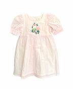 ArthLife Pink Flamingo Embroidered Dress