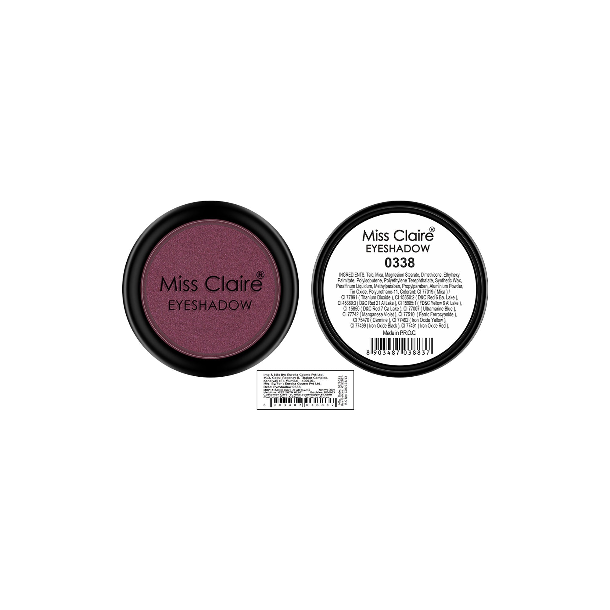 Miss Claire Single Eyeshadow - 338 - Distacart