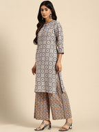 All About You Ethnic Motifs Printed Kurta with Palazzos