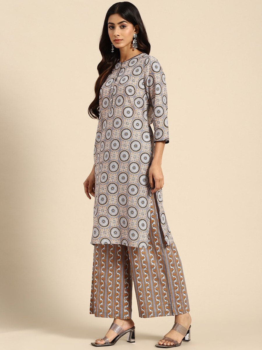 All About You Ethnic Motifs Printed Kurta with Palazzos