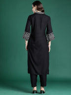 Indo Era Ethnic Motifs Embroidered Regular Kurta with Trousers - Distacart