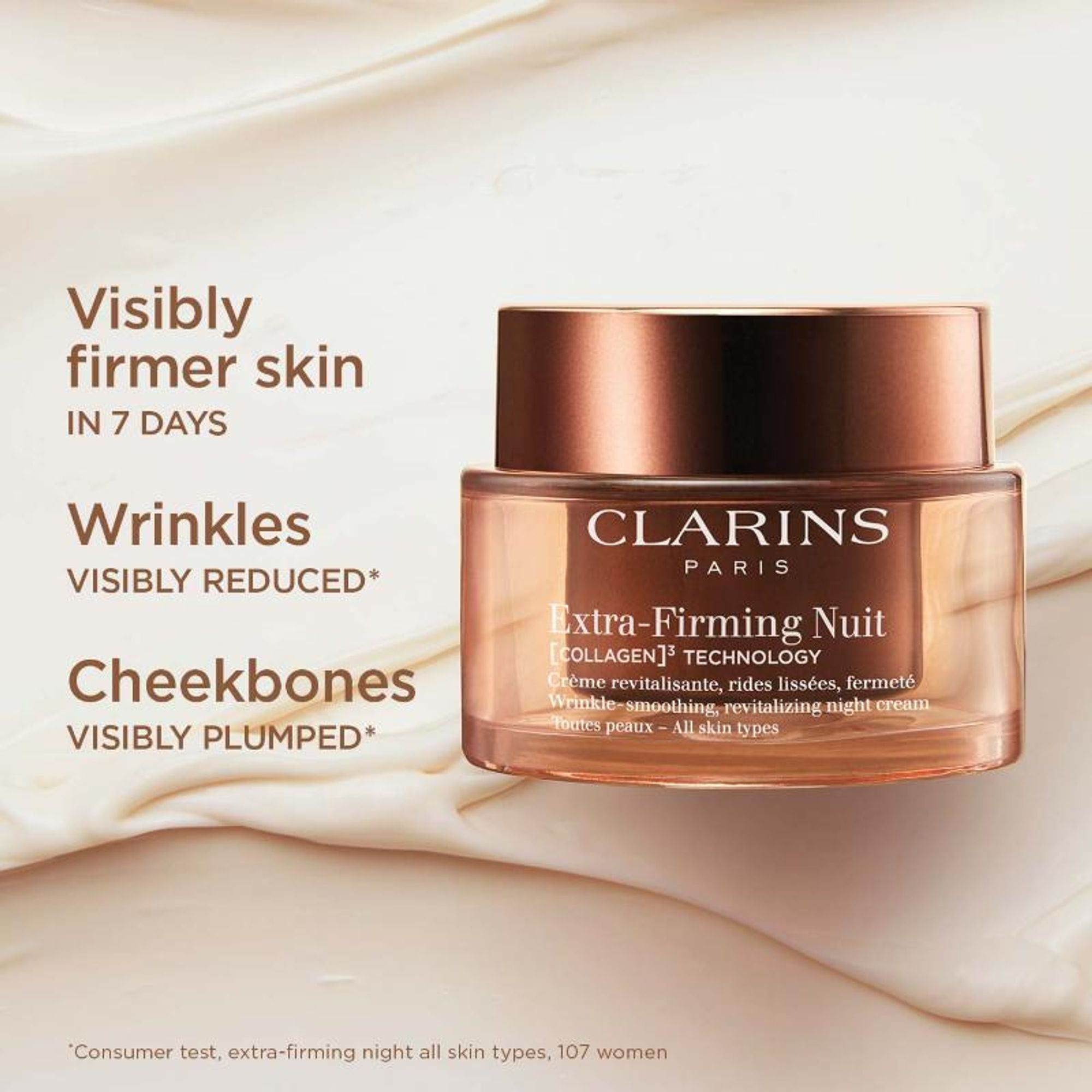 Clarins Extra-Firming Night Cream All Skin Types 50 ml - Distacart