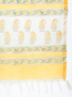 HERE&NOW Floral Printed Regular Pure Cotton Kurta with Palazzos & With Dupatta