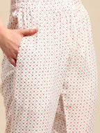 Sangria Women Paisley Printed Gotta Patti Kurta With Trousers