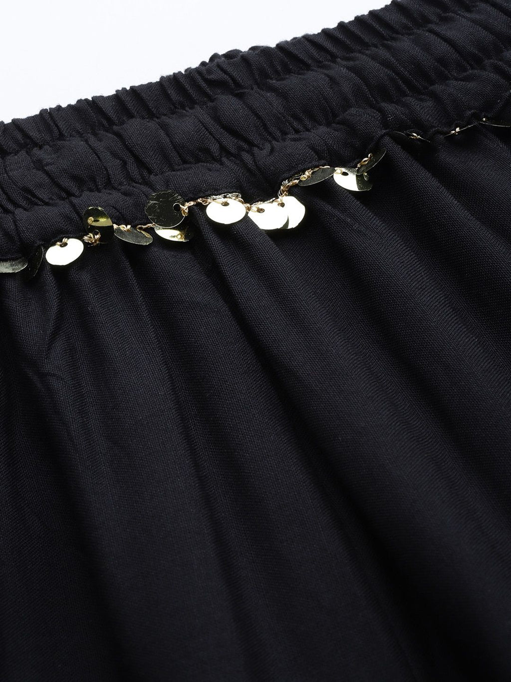 TAG 7 Women Black & White Solid Flared Palazzos