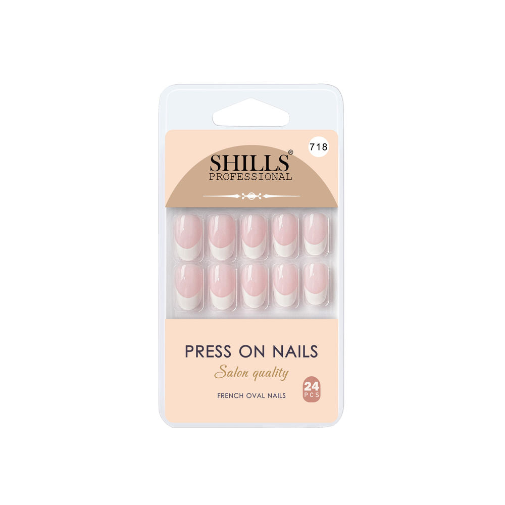 shills professional reusable press on nails french oval spn718