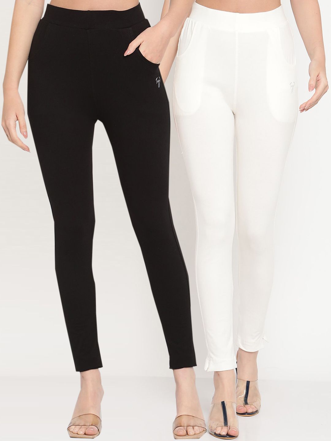 TAG 7 Women Pack of 2 Ankle-Length Leggings