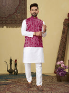 Anaita Rani Pink Printed Soft Cotton Straight Kurti Kurta