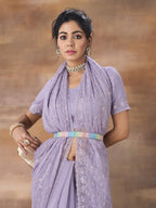 kasee Embroidered Floral Sequinned Saree - Distacart