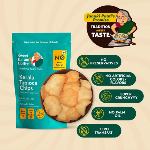 Sweet Karam Coffee Kerala Tapioca (Kappa) Chips - Distacart