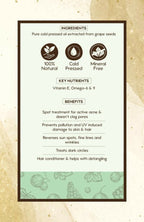 Nat Habit 100% Pure Cold Pressed Grapeseed Oil
