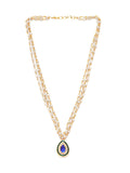 Kundan Necklace (Gold) - Ruby Raang