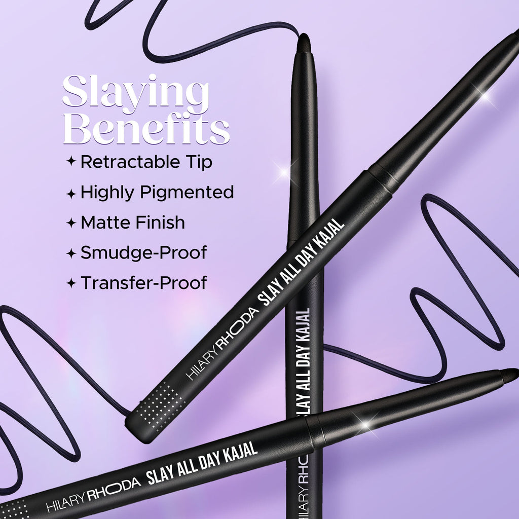Hilary Rhoda Slay All Day Matte Kajal - Black - Distacart