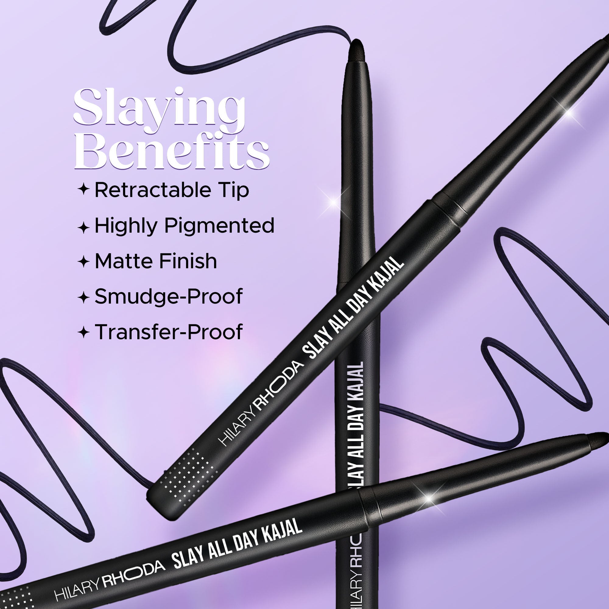 Hilary Rhoda Slay All Day Matte Kajal - Black - Distacart