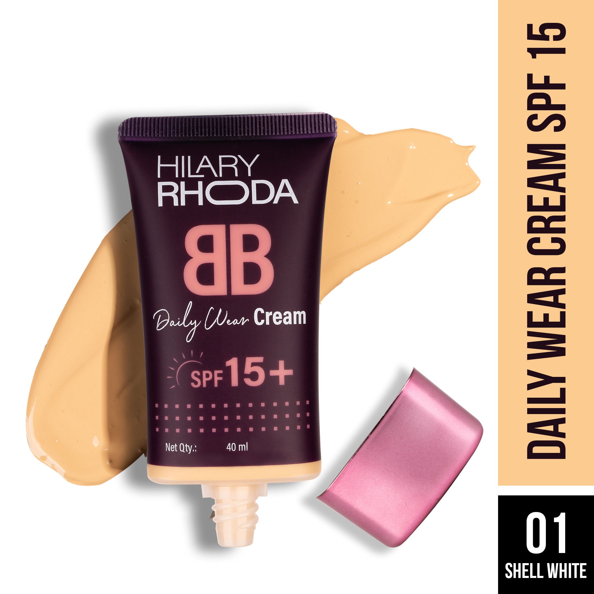 Hilary Rhoda BB Cream With SPF 15 - Golden Beige 04 - Shell White 01