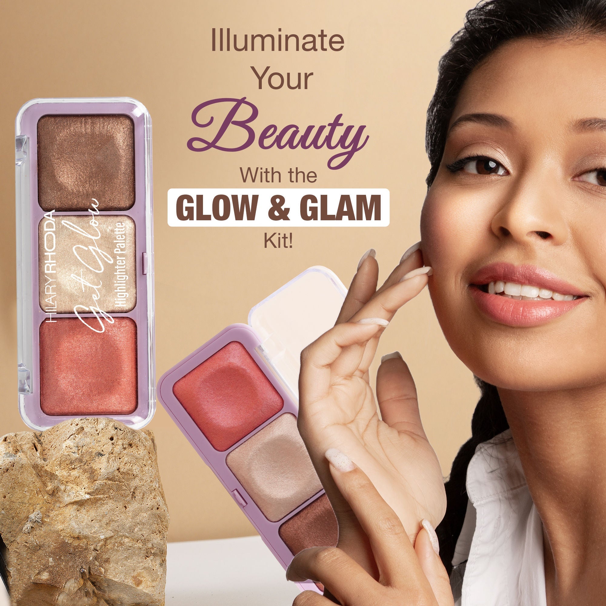 Hilary Rhoda Get Glow Highlighter Palette - 02 - Distacart