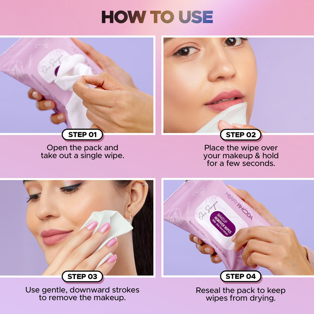 Hilary Rhoda One Swipe Waterproof Makeup Remover Wipes - Distacart