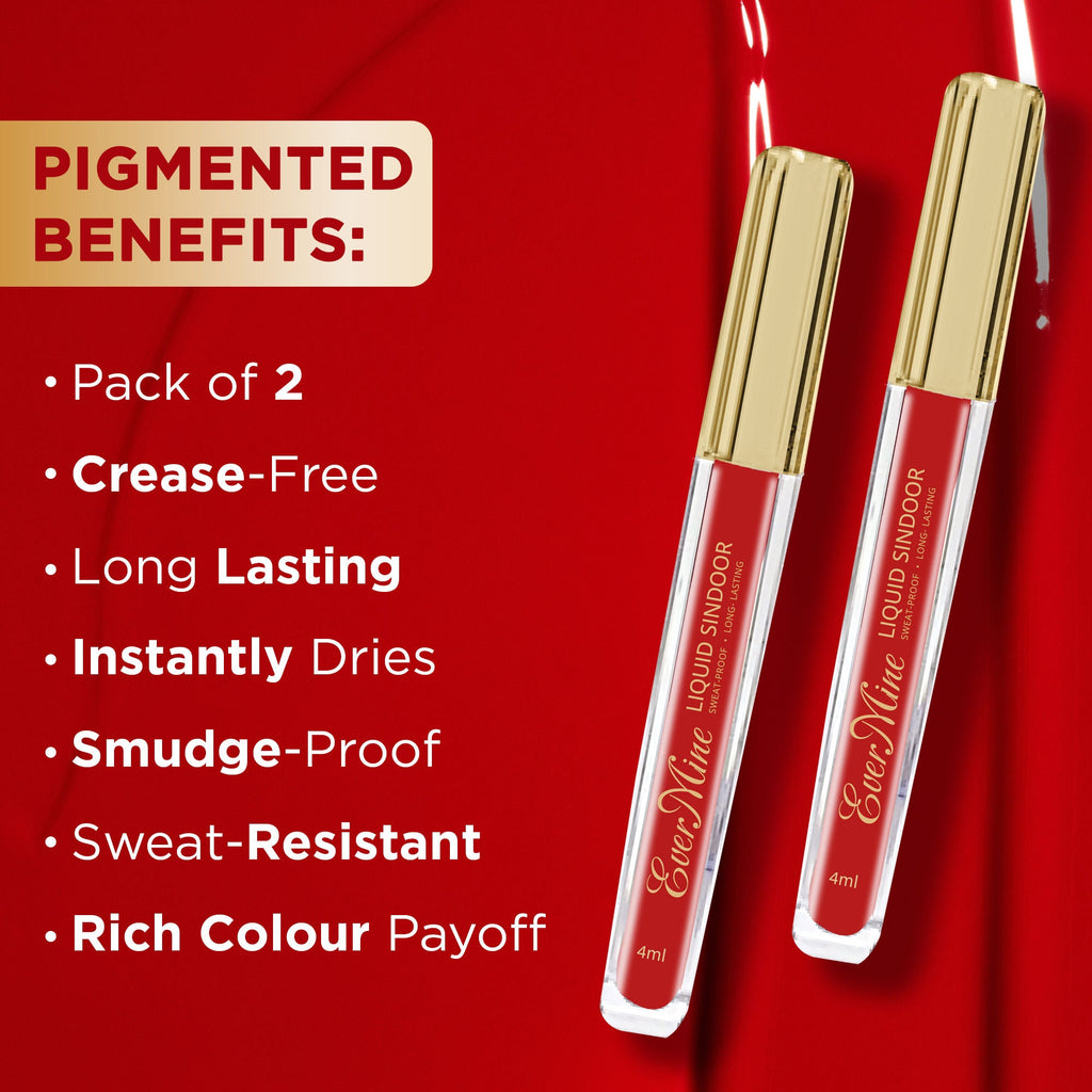 Hilary Rhoda Ever Mine Smudge-Proof Liquid Sindoor Pack Of 2 - My Red 01 - Distacart