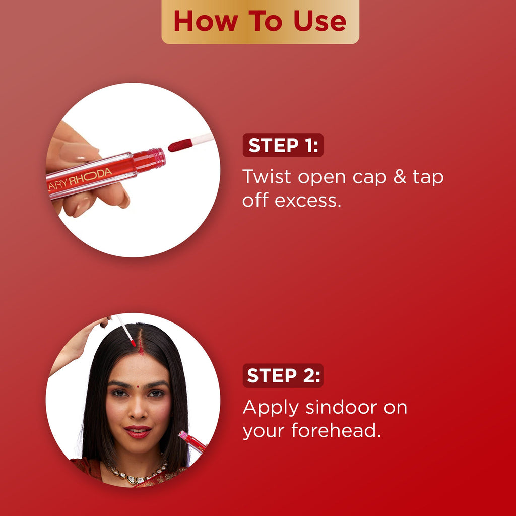 Hilary Rhoda Ever Mine Smudge-Proof Liquid Sindoor Pack Of 2 - My Red 01 - Distacart