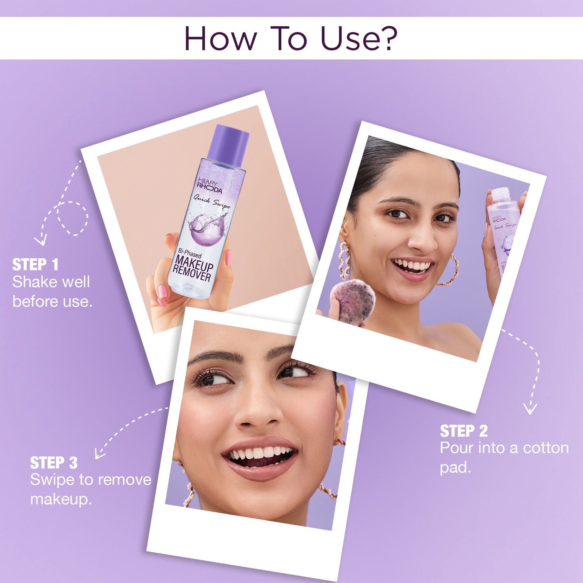 Hilary Rhoda Quick Swipe Bi-Phased Waterproof Makeup Remover - Distacart