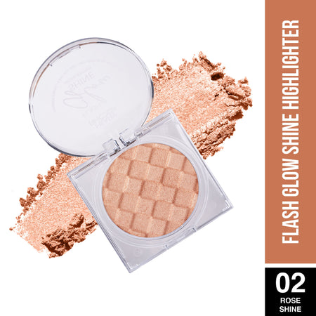 Hilary Rhoda Flash Glow Shine Reflective Highlighter - Rose Shine 02