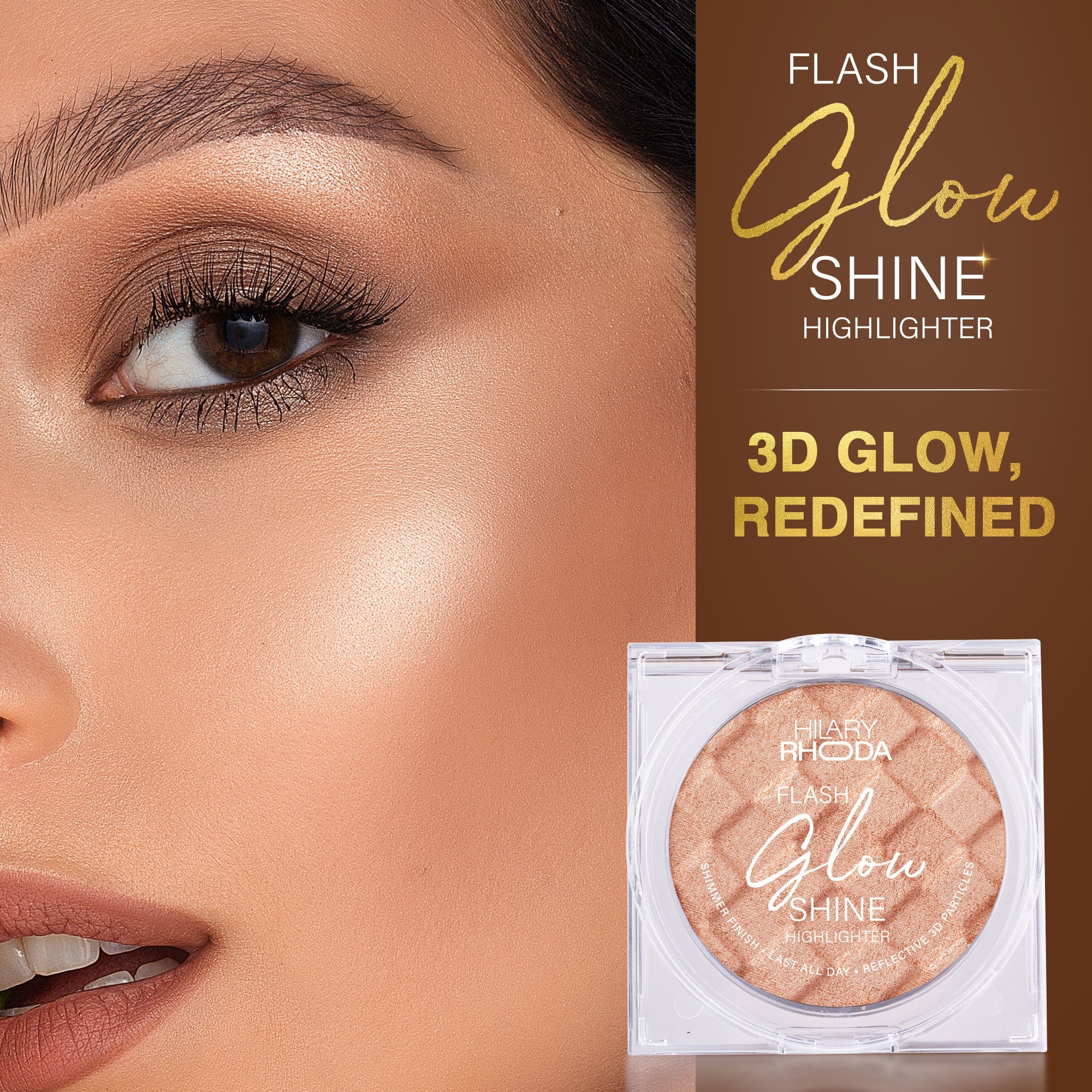 Hilary Rhoda Flash Glow Shine Reflective Highlighter - Rose Shine 02 - Distacart
