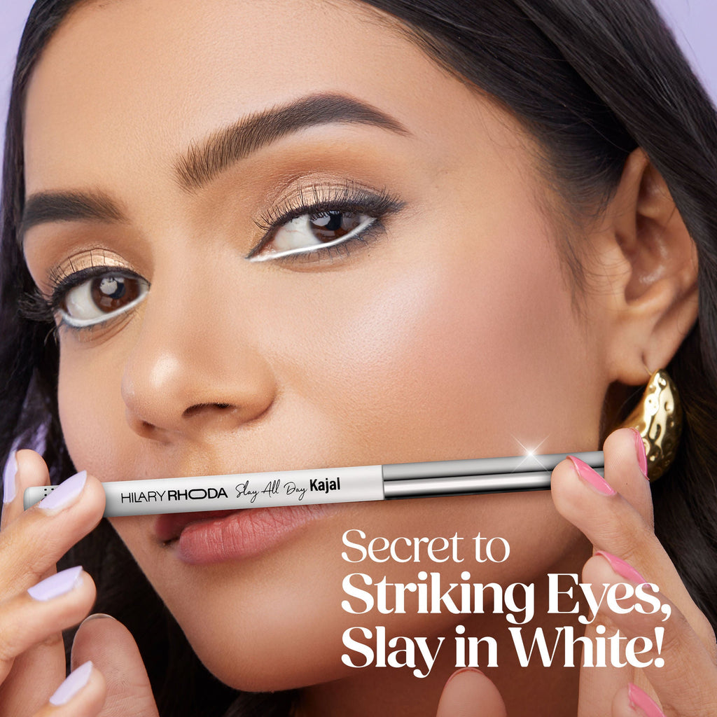 Hilary Rhoda Slay All Day Matte Kajal - White - Distacart