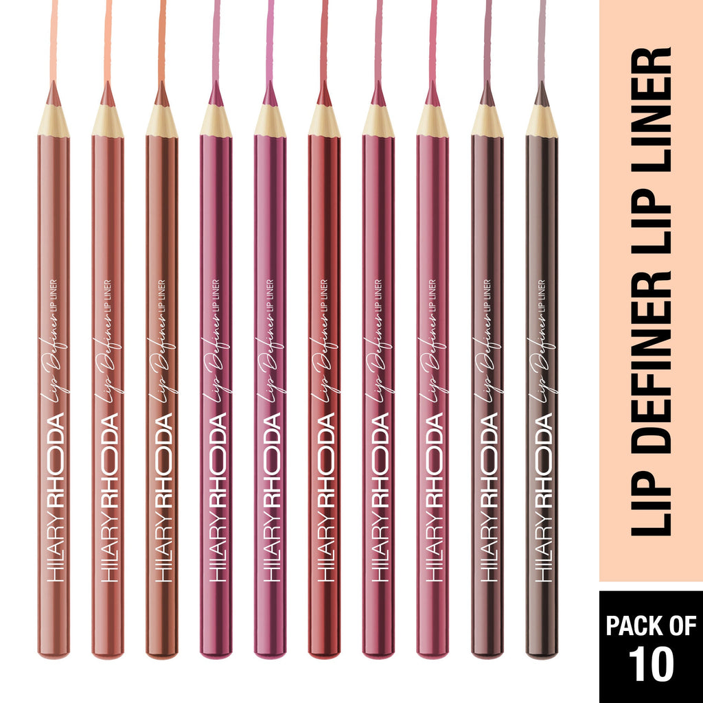 Hilary Rhoda Lip Definer Matte Lip Liner - Set Of 10