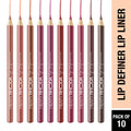 Hilary Rhoda Lip Definer Matte Lip Liner - Set Of 10
