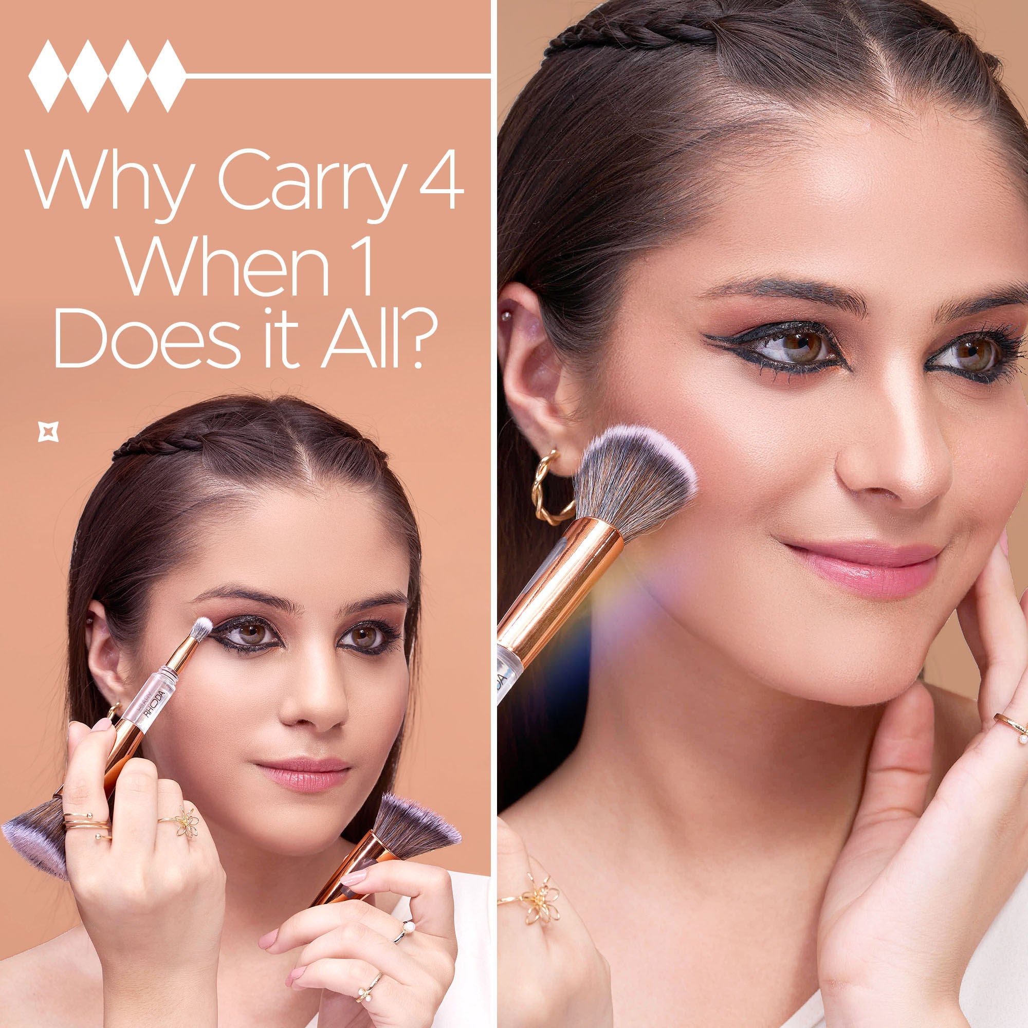 Hilary Rhoda All-Rounder 4 In 1 Brush For Makeup - Distacart