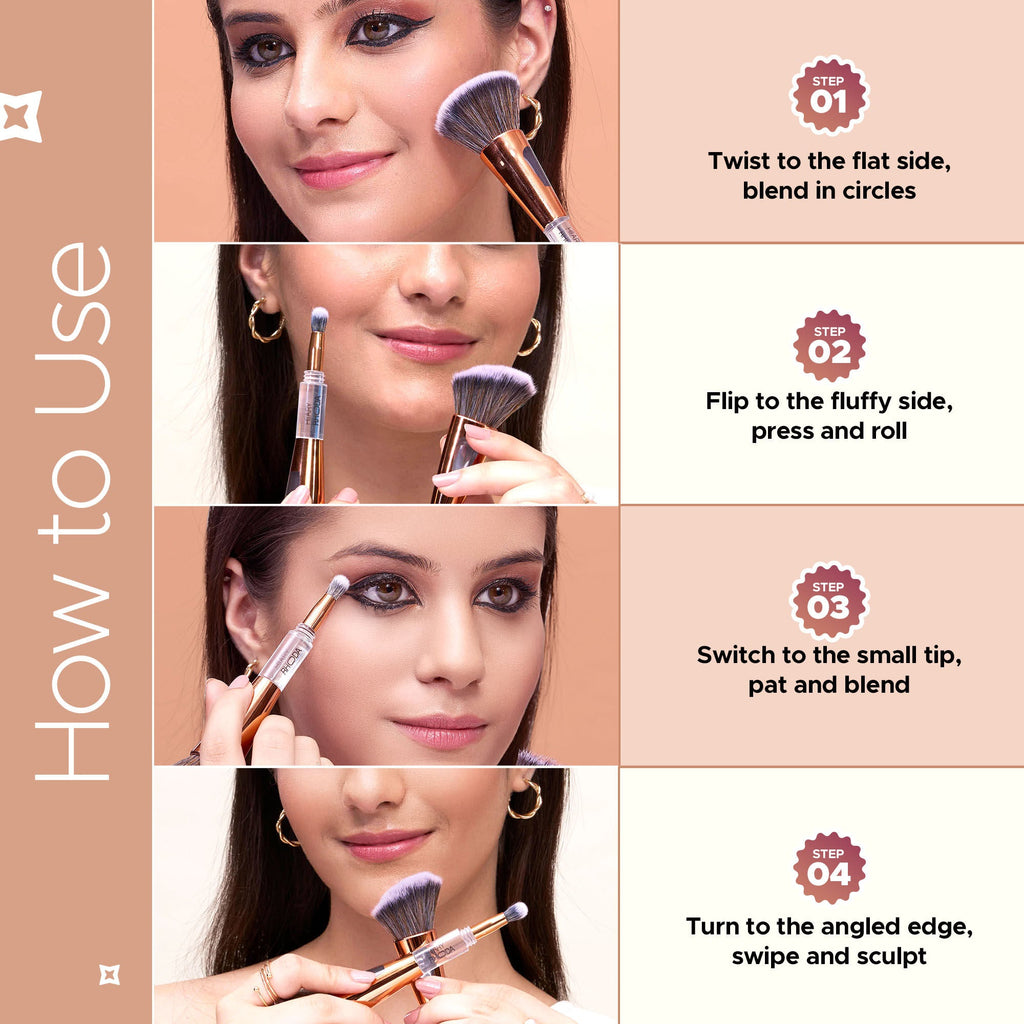 Hilary Rhoda All-Rounder 4 In 1 Brush For Makeup - Distacart